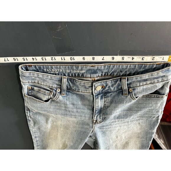 Talbots Flawless Girlfriend Jeans 8P  Petite Medium Wash Denim - Picture 3 of 11